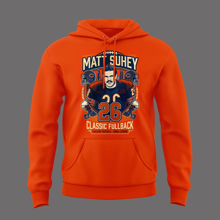 018. Special Orange Hoodie Matt Suhey - Chicago Bears Always and Forever - Thank You For Your Memories Hoodie