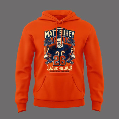 018. Special Orange Hoodie Matt Suhey - Chicago Bears Always and Forever - Thank You For Your Memories Hoodie