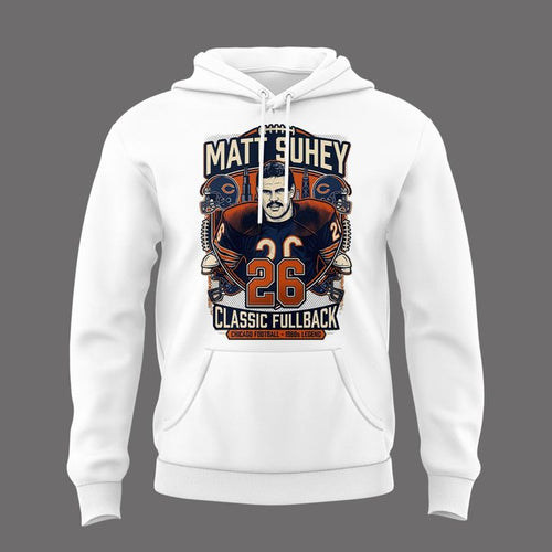 026. Perfect White Hoodie Matt Suhey - Chicago Bears Always and Forever - Thank You For Your Memories Hoodie