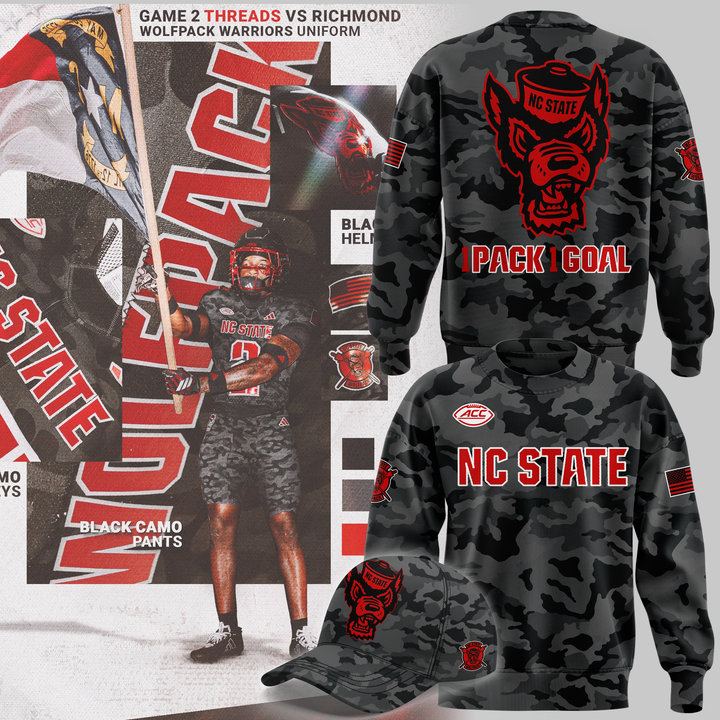 NC State Football Black camo 2026 SWEATSHIRT