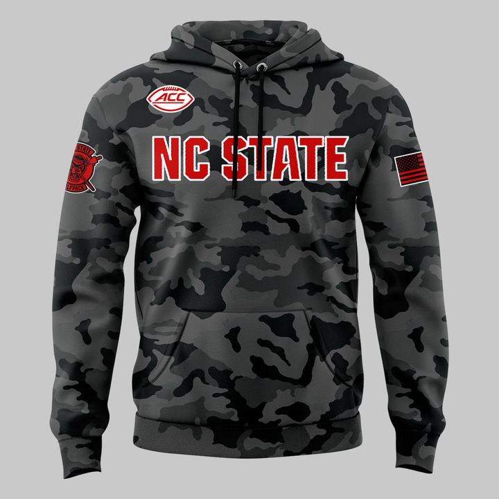 NC State Football Black camo 2026 Hoodie