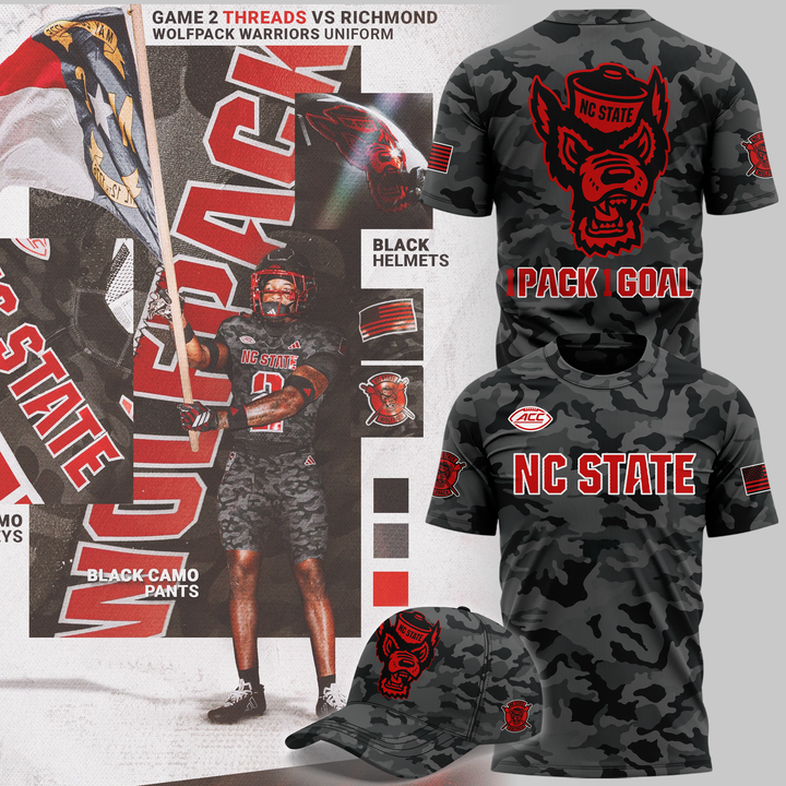 NC State Football Black camo 2026 T-shirt