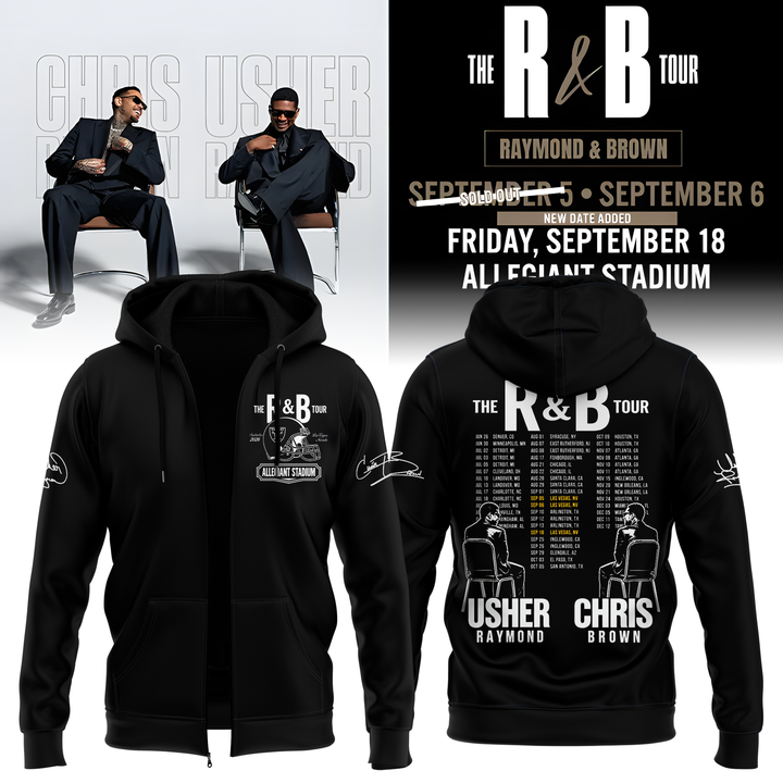 Limited Edition Las Vegas Raiders x The R&B Tour ZipHoodie 2026