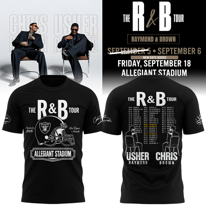 Limited Edition Las Vegas Raiders x The R&B Tour Tshirt 2026