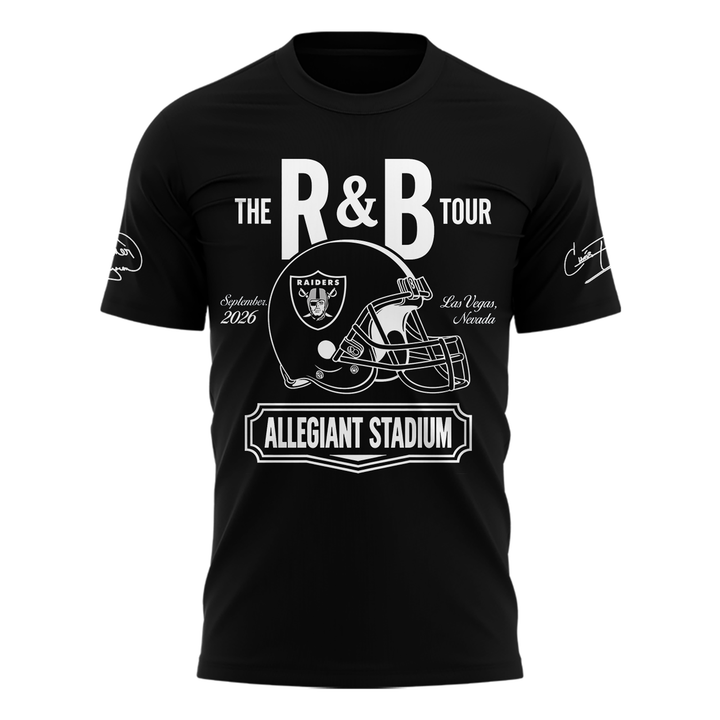 Limited Edition Las Vegas Raiders x The R&B Tour Tshirt 2026