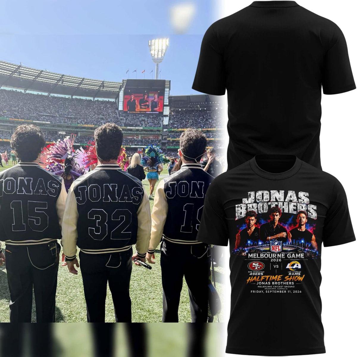 Jonas Brothers NFL Melbourne Game 2026 T-Shirt