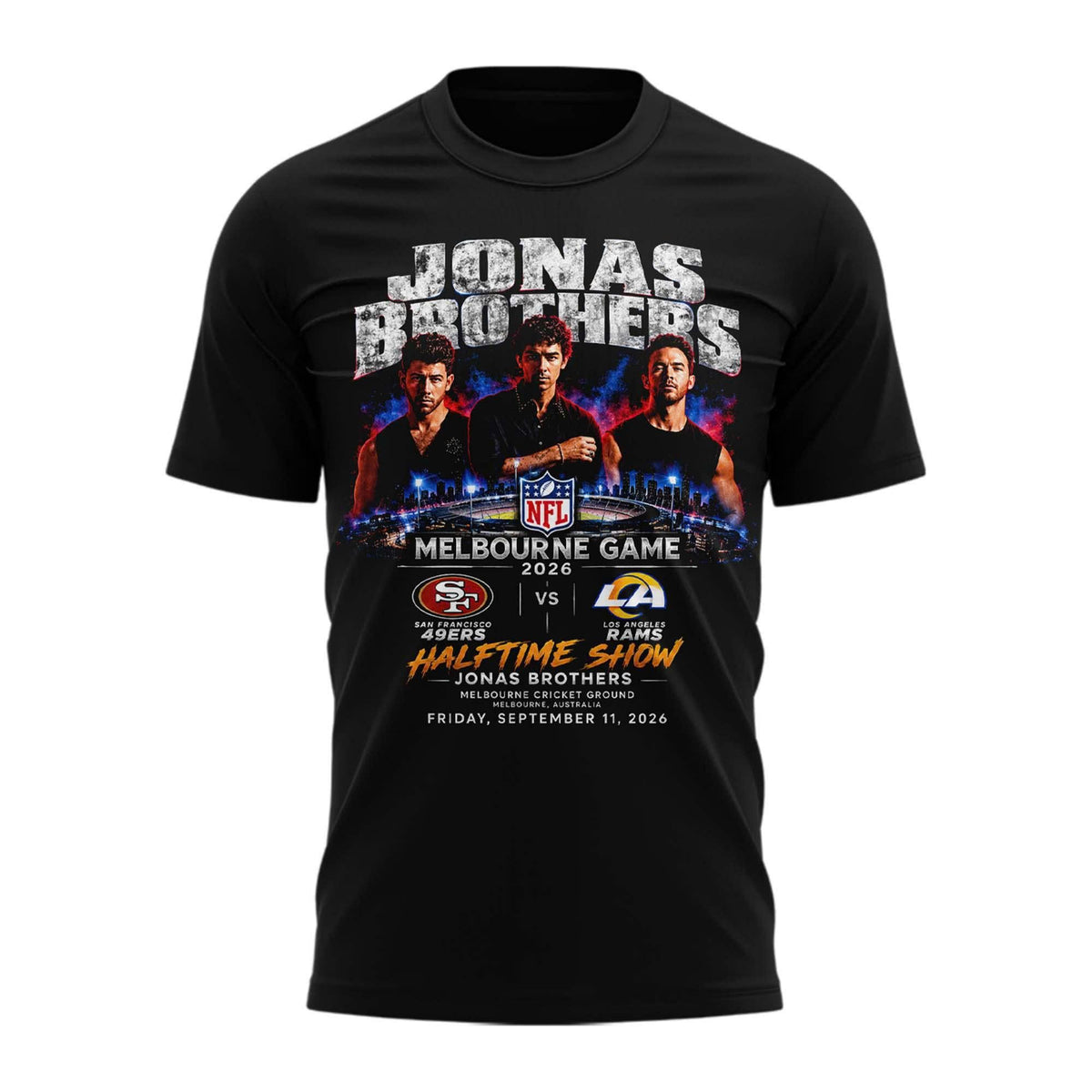 Jonas Brothers NFL Melbourne Game 2026 T-Shirt