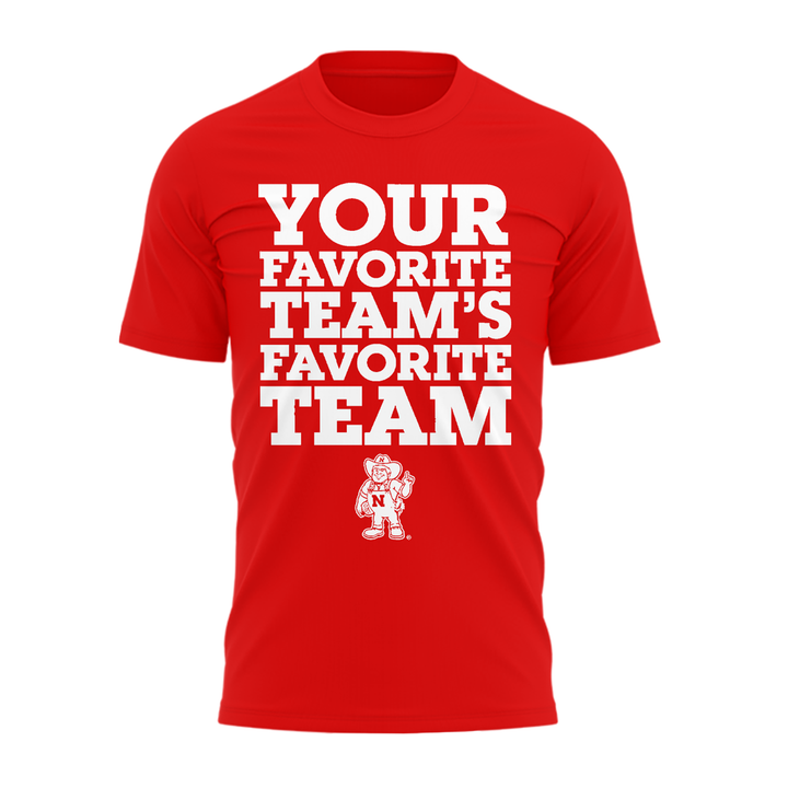 Limited Edition Nebraska Women's Volleyball YOUR FAVORITE TEAM'S FAVORITE TEAM Red Tshirt