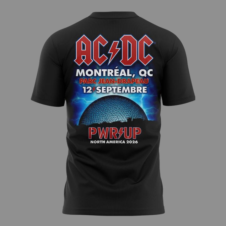 01. AC/DC - Exclusive Montreal Event Shirt - Power Up Tour 2026 T-Shirt