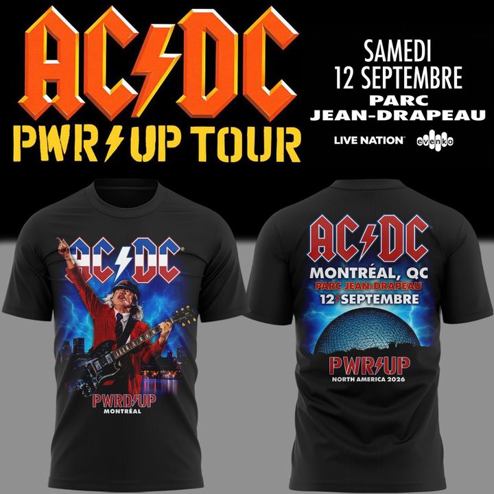 01. AC/DC - Exclusive Montreal Event Shirt - Power Up Tour 2026 T-Shirt