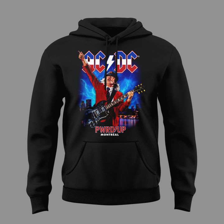 01.01. Black Hoodie AC/DC - Exclusive Montreal Event - Power Up Tour 2026 Hoodie