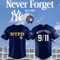 New York Yankees NYPD 9/11 Never Forget Baseball jersey