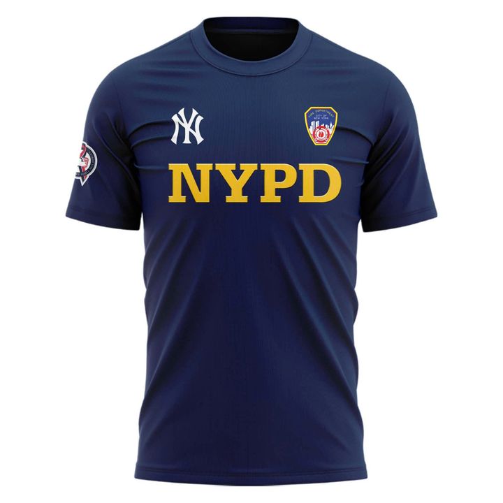 New York Yankees 25th anniversary 9/11 "NYPD" T-shirt
