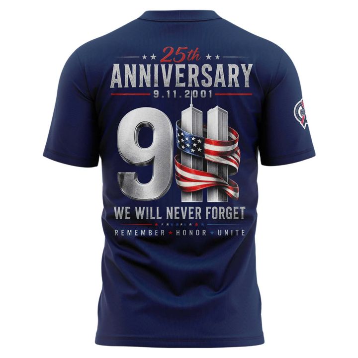 New York Yankees 25th anniversary 9/11 "FDNY" T-shirt