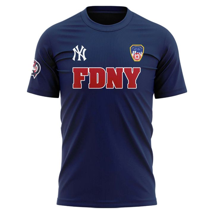 New York Yankees 25th anniversary 9/11 "FDNY" T-shirt