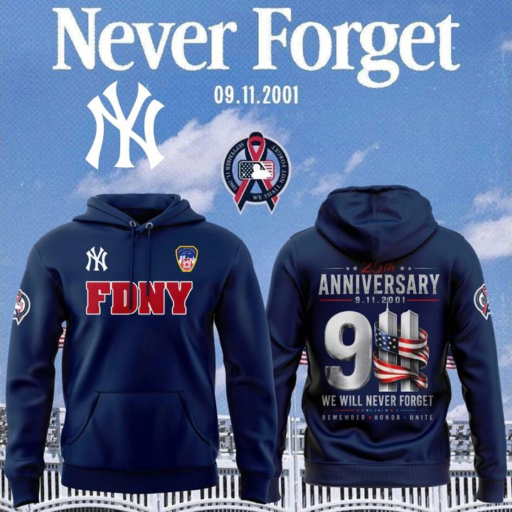 New York Yankees 25th anniversary 9/11 "FDNY" Hoodie