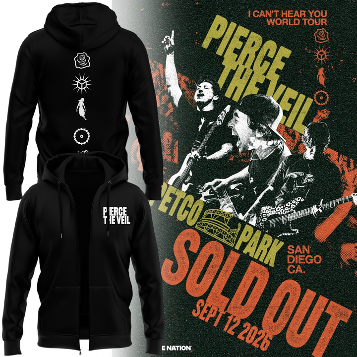 02.Pierce The Veil x Petco Park 2026 ZIP HOODIE
