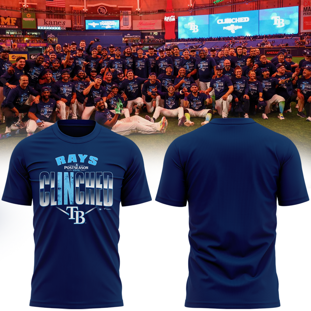 Tampa Bay Rays Navy Postseason T-Shirt