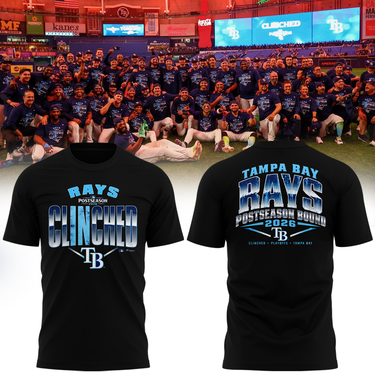 Tampa Bay Rays Black Postseason T-Shirt