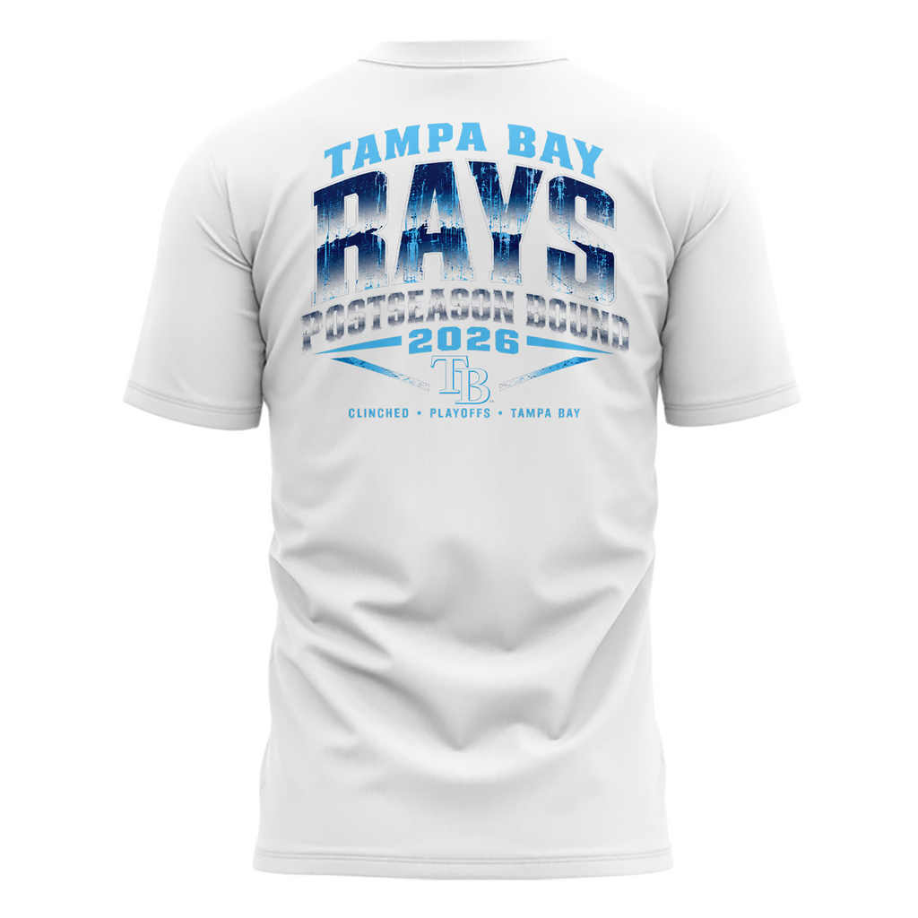 Tampa Bay Rays White Postseason T-Shirt