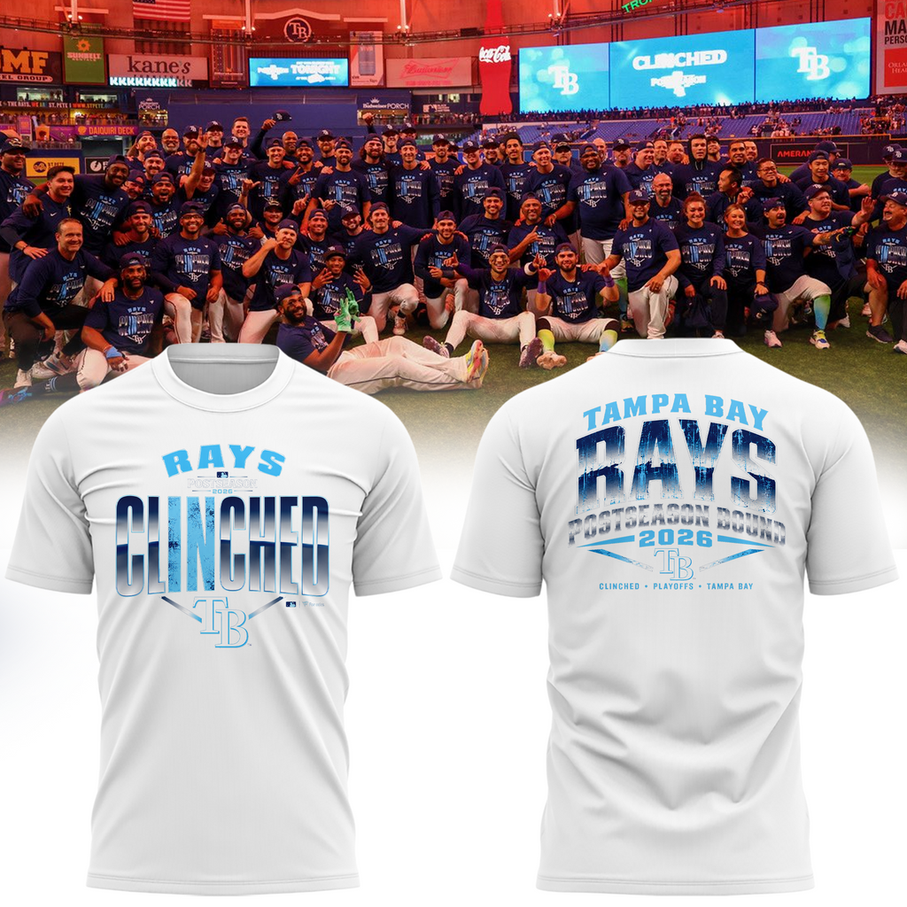 Tampa Bay Rays White Postseason T-Shirt