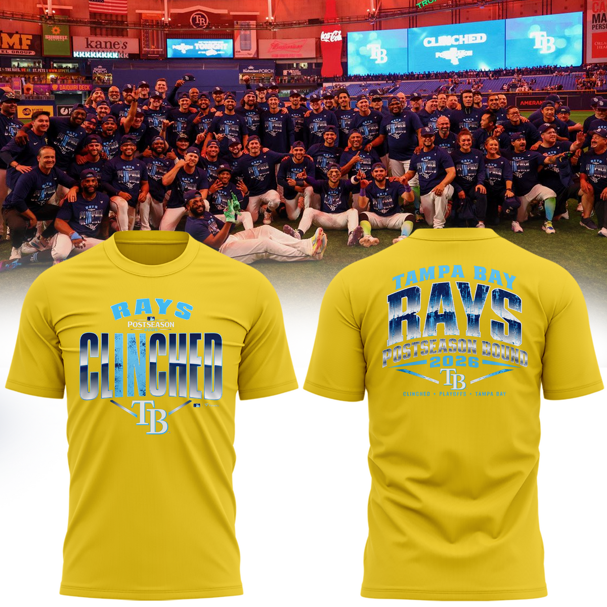 Tampa Bay Rays Yellow Postseason T-Shirt