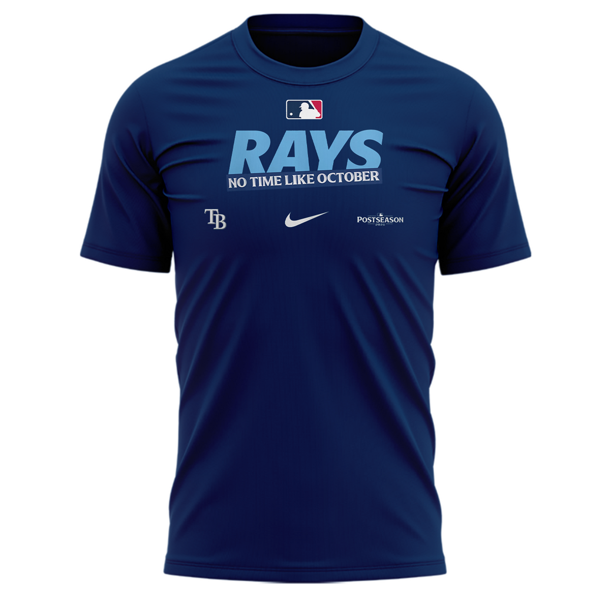 Rays No Time Like October Navy Postseason T-Shirt