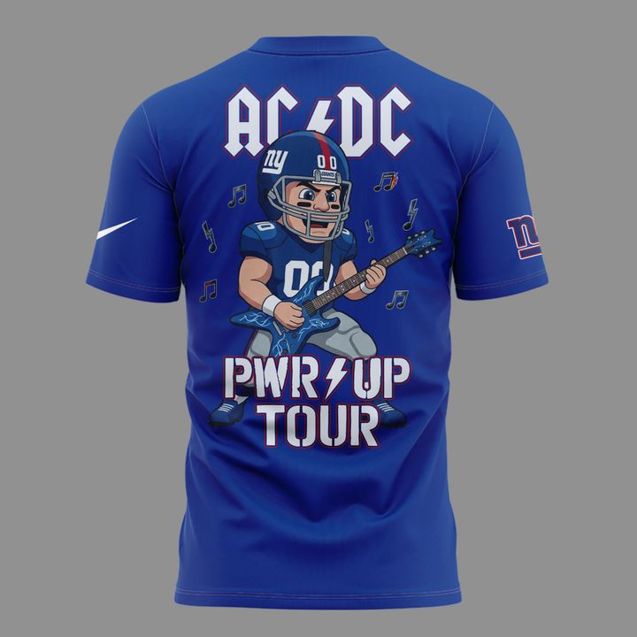 01. Blue Shirt AC/DC x New York Giants - POWER UP TOUR 2026 T-Shirt