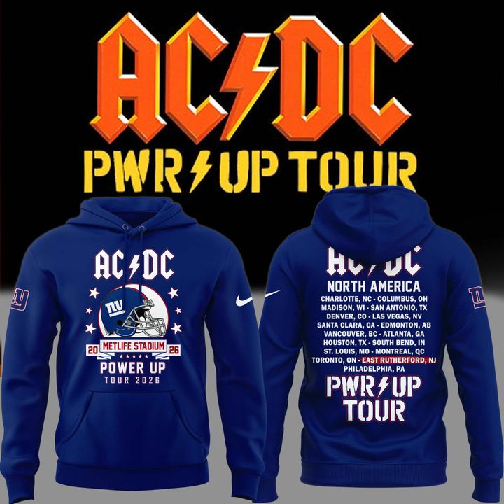 01.06. Limited Edition AC/DC x New York Giants - POWER UP TOUR 2026 Hoodie