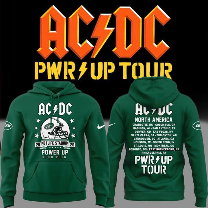 01.06. Limited Edition AC/DC x New York Jets - POWER UP TOUR 2026 Hoodie