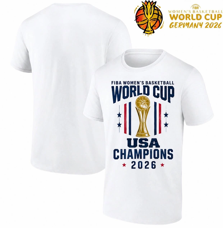 42. USA Champions 2026 Trophy Design FIBA Womens Basketball World Cup T-Shirt