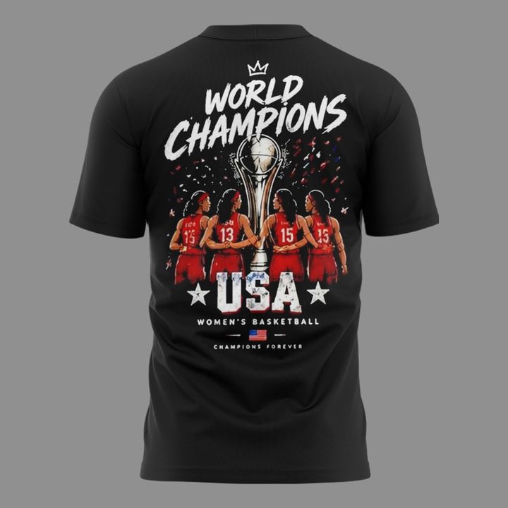 02. Champion 2026 - FIBA Women's Basketball World Cup Champion Team USA T-Shirt