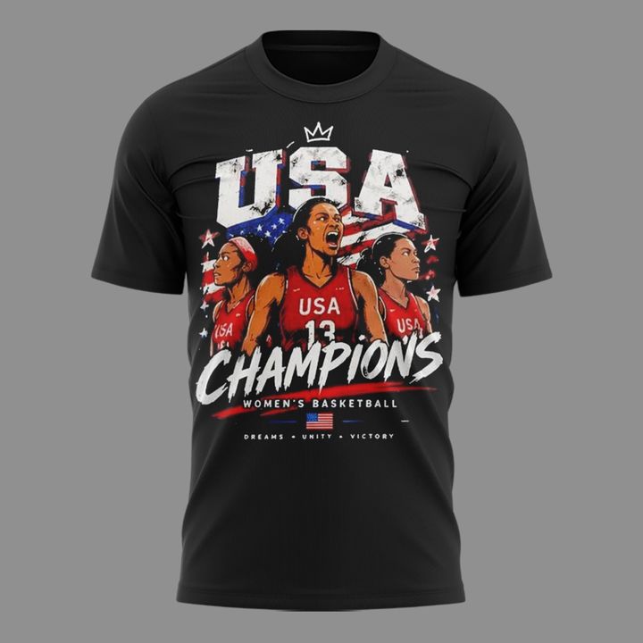 02. Champion 2026 - FIBA Women's Basketball World Cup Champion Team USA T-Shirt