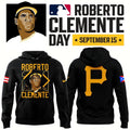 Roberto Clemente 21 Pittsburgh Pirates September 15 Day Hoodie – Black