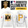 Roberto Clemente 21 Pittsburgh Pirates September 15 Day Hoodie – White