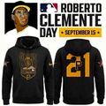Roberto Clemente Day "The Great One" Pittsburgh Pirates Black Graphic Hoodie