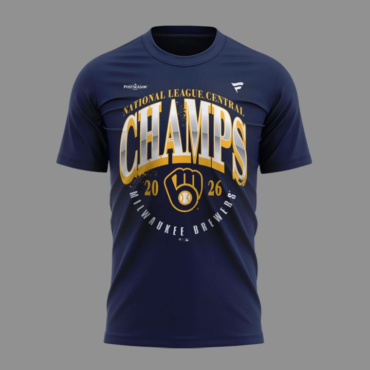 01. Milwaukee Brewers The FIRST 4-Peat in NL Central History 🏆🏆🏆🏆 Win Our Way 2026 T-Shirt