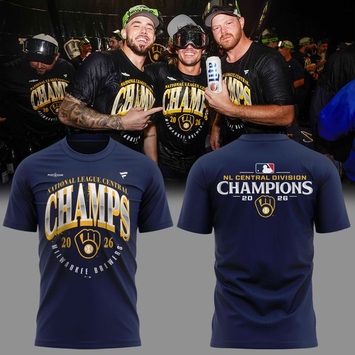 04. Limited Edition Milwaukee Brewers Champions 🏆🏆🏆🏆 Win Our Way 2026 T-Shirt