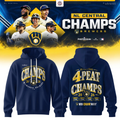 04.03. Navy Hoodie 4-TIME CONSECUTIVE NL CENTRAL CHAMPIONS Edition Hoodie 🏆🏆🏆🏆 Win Our Way 2026 Hoodie
