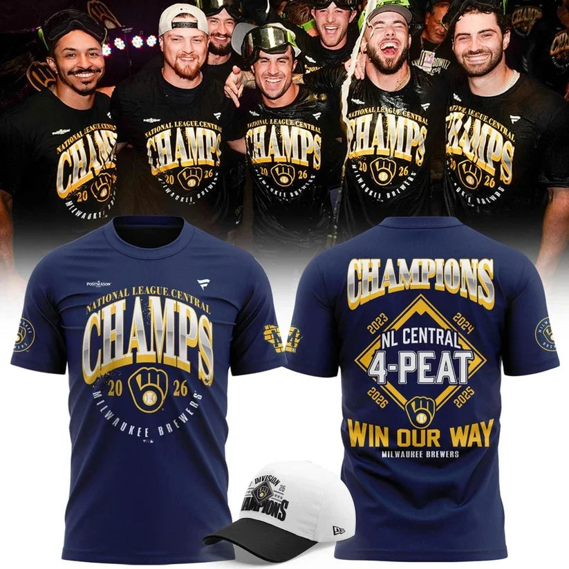 Limited Edition Milwaukee Brewers 2026 NL Central Division Champions T-shirt