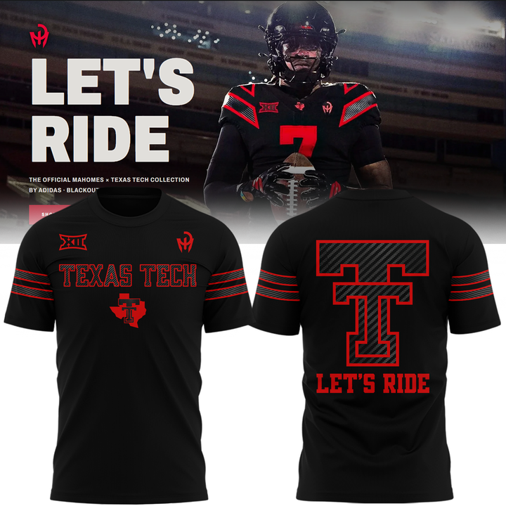 Limited edition Texas Tech Football " Let's Ride" 2026 T-shirt