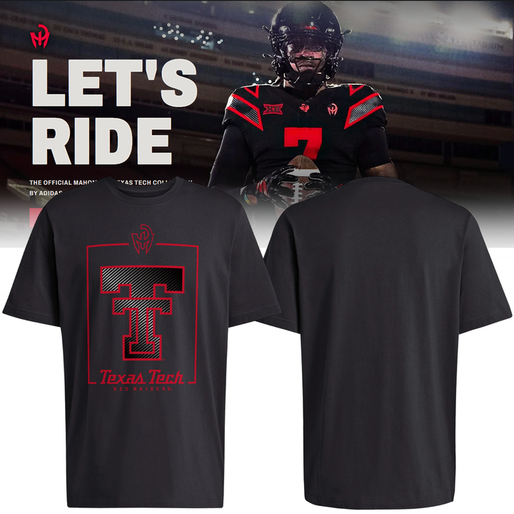 01.Limited edition Texas Tech Football " Let's Ride" 2026 T-shirt