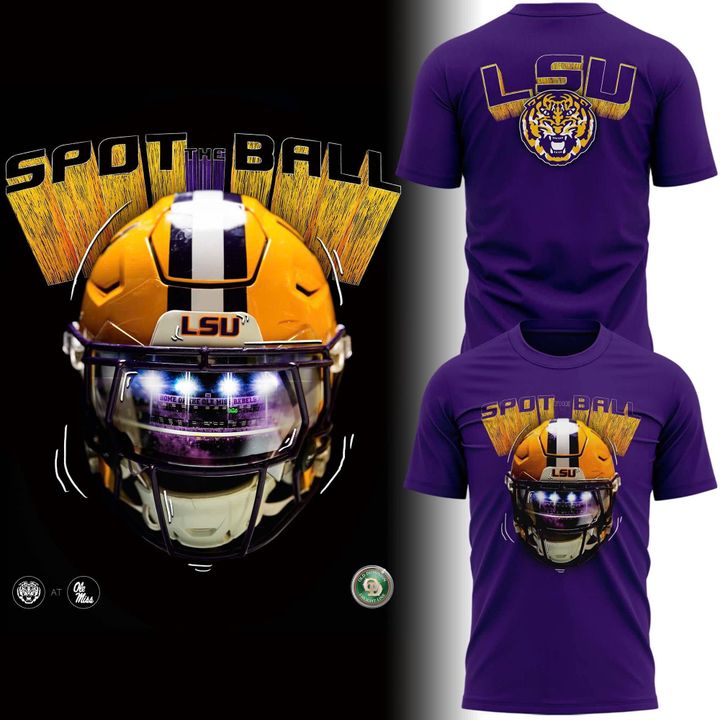 Special 2026 LSU Football "Spot the Ball" Purple T-Shirt
