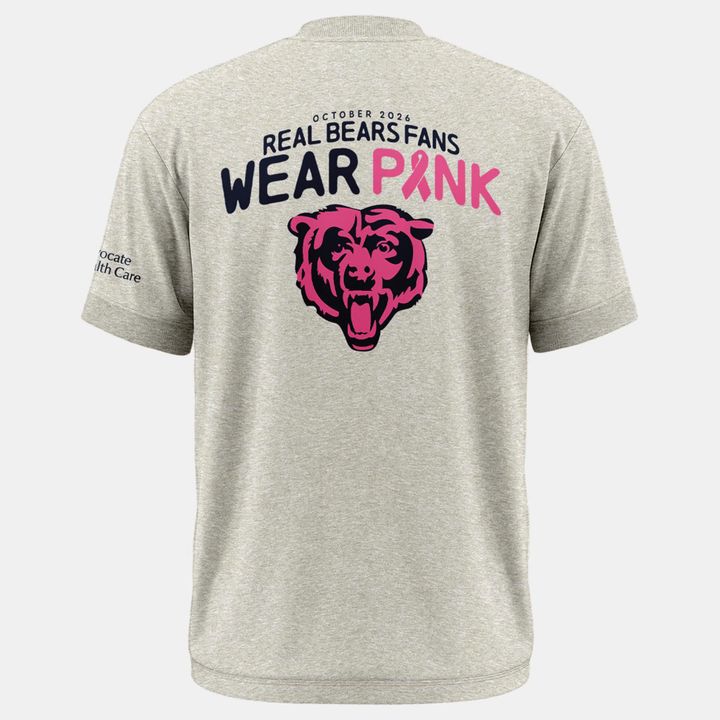 Limited Edition 2026 Chicago Bears "Real Bears Fans Wear Pink" T-Shirt
