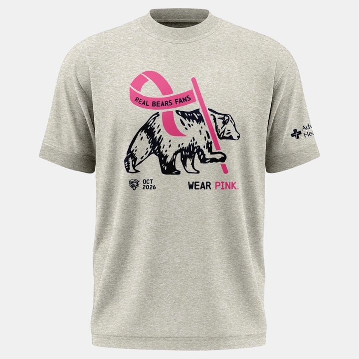 Limited Edition 2026 Chicago Bears "Real Bears Fans Wear Pink" T-Shirt