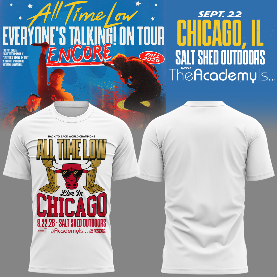 01.ALL TIME LOW LIVE IN CHICAGO 2026 T-SHIRT