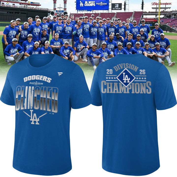 1. Los Angeles Dodgers Fanatics 2026 Postseason Locker Room T-Shirt - Royal