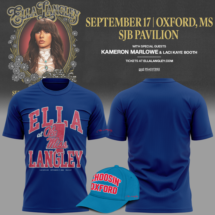 03.Ole Miss Rebels x Ella Langley-The Dandelion Tour 2026 T-shirt