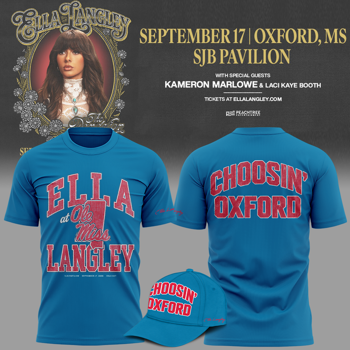 06.Ole Miss Rebels x Ella Langley-The Dandelion Tour 2026 T-shirt