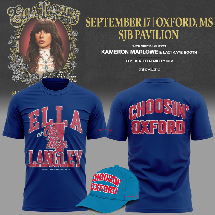 07.Ole Miss Rebels x Ella Langley-The Dandelion Tour 2026 T-shirt